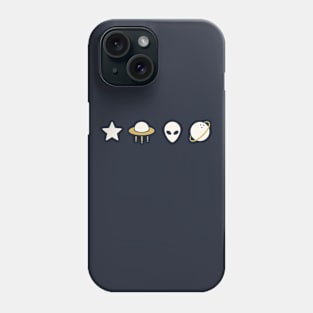 Retro minimal UFO Sci Fi Phone Case