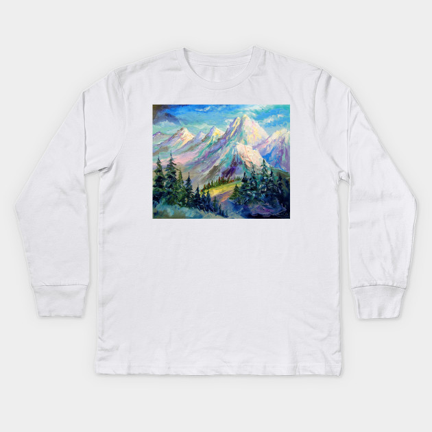 Snowy Mountains Snowy Mountains Kids Long Sleeve T Shirt Teepublic