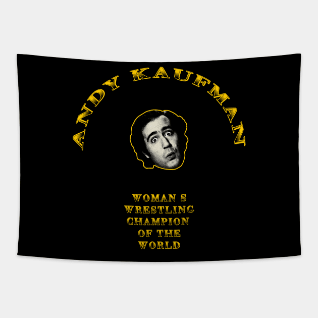 andy kaufman moon face Tapestry by Genetics art