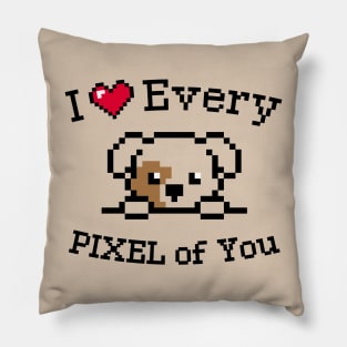 I love every Pixel of You / Inspirational quote / Golden labrador puppy Pillow