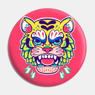 Tiger Tattoo Face Pin