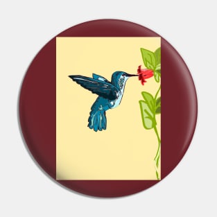 bird & flower Pin