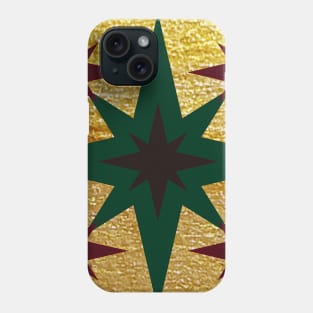 Red, Green and Gold Star Design Phone Case