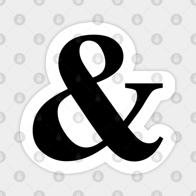 Plural Pride Ampersand! - black font Magnet by Kinhost Pluralwear