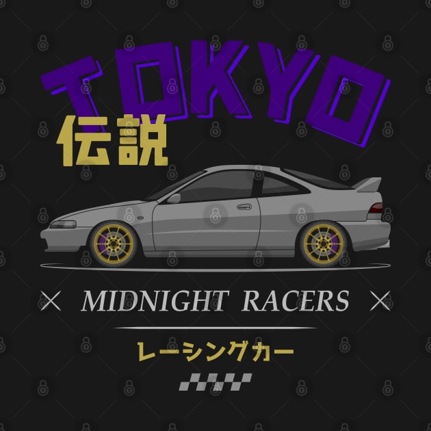 Midnight Racer Silver Integra DC 2 JDM by GoldenTuners