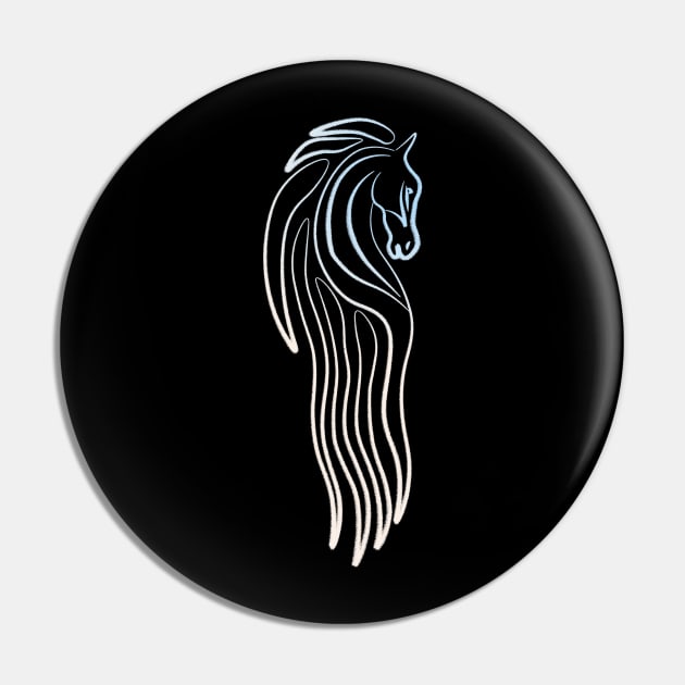 Horse Head Drawing Pin by Hispaniola-Fineart