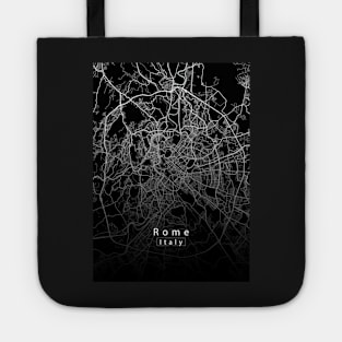 Rome Italy City Map dark Tote