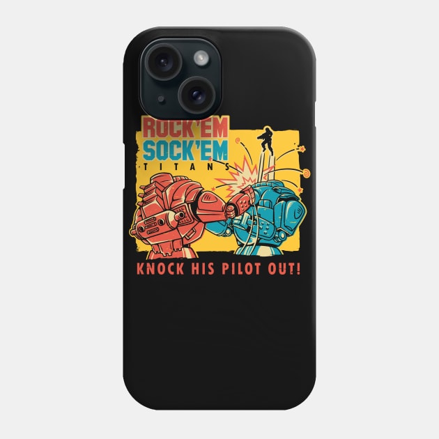 Rock'em Sock'em Titans Phone Case by BWartwork