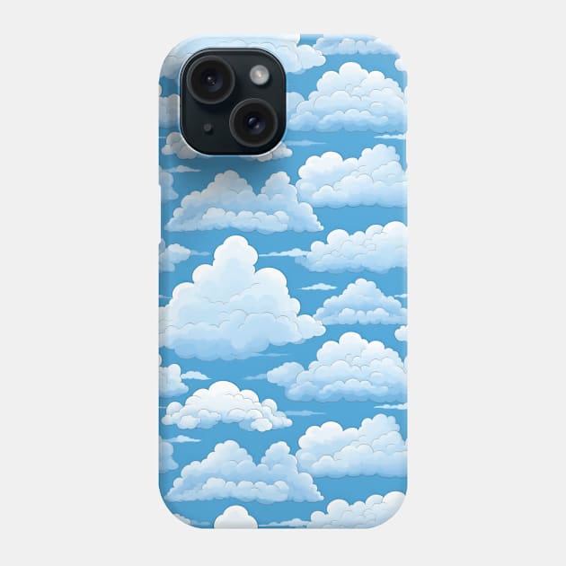 Dreamy Skies: Pastel Cloudscape Pattern Phone Case by star trek fanart and more