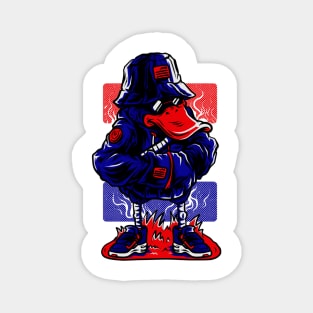 Dapper Duck Character Blue Red Magnet