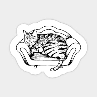 Tiger Cat Sofa Magnet