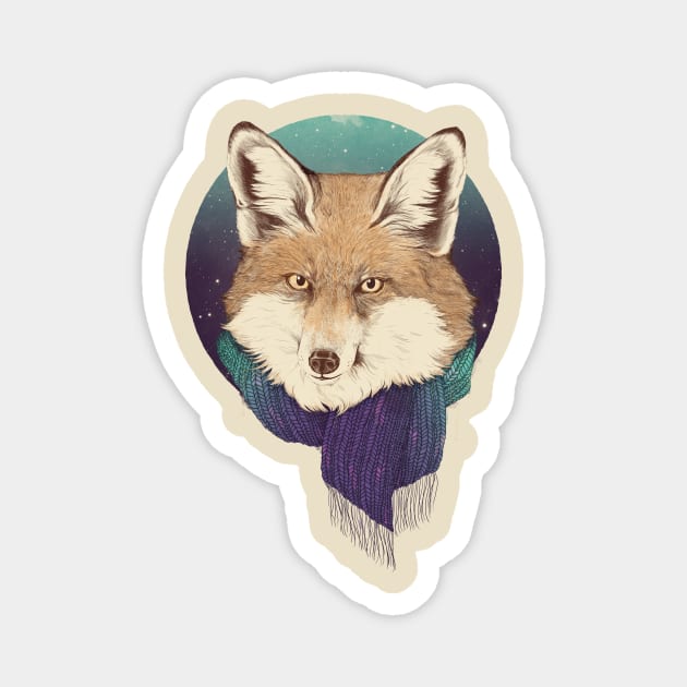 Winter Fox Magnet by LauraGraves