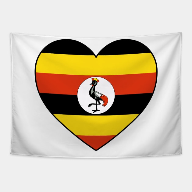 Heart - Uganda Tapestry by Tridaak