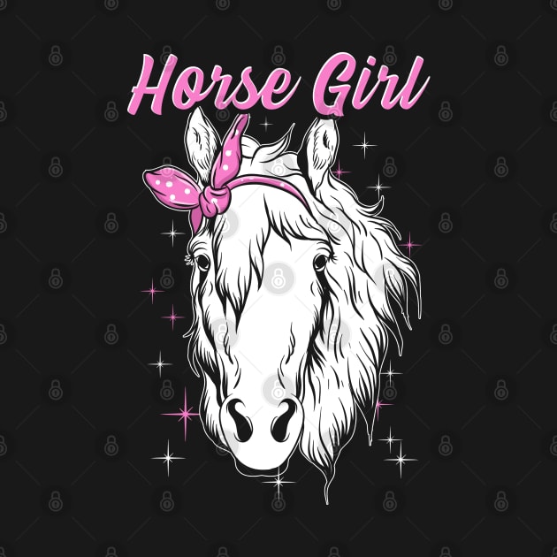 Horse Girl Cute T-shirt by KsuAnn