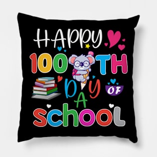 Teacher Kids Retro Groovy 100 Days Happy 100th Day Of School Pillow