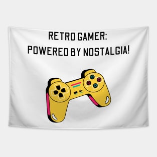 Retro Gamer: Powered by Nostalgia! Retro Games lover Tapestry