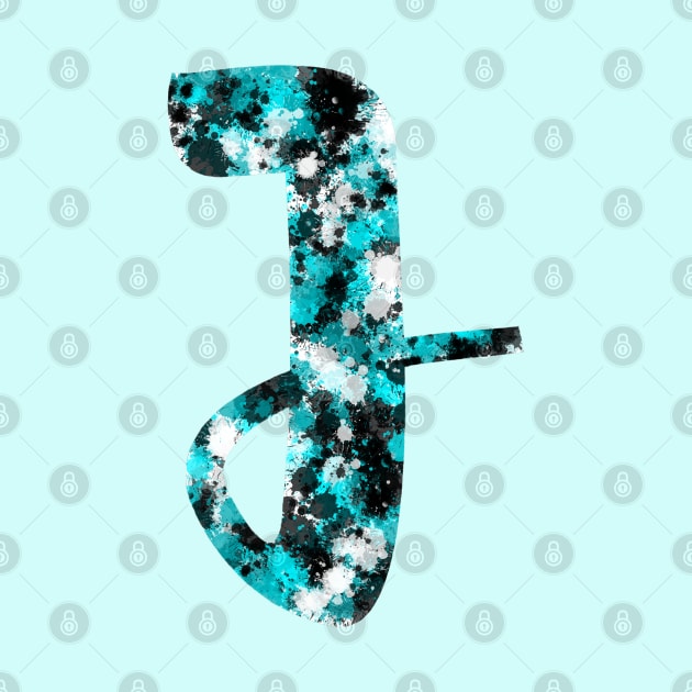 Paint Splash Letter J by Hip Scarves and Bangles