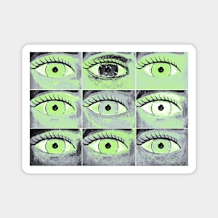 Agender Pride Painted Eyes Collage Magnet