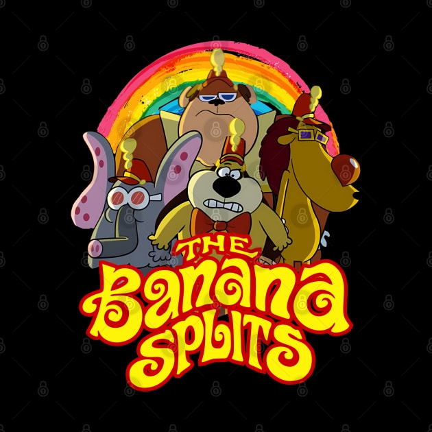 Banana Splits Cartoons with Rainbow by Olievera