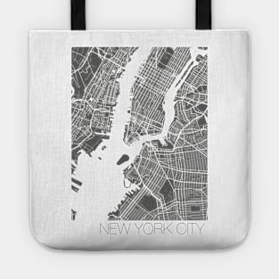 New York city map - gray Tote