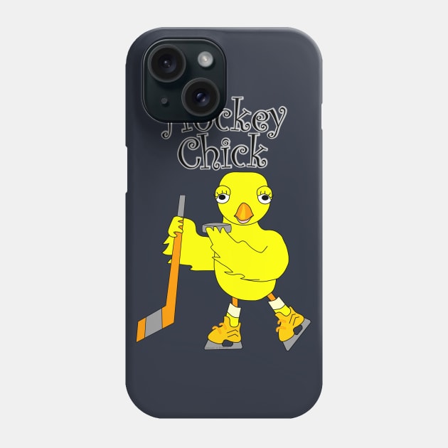 Hockey Chick Text Phone Case by Barthol Graphics