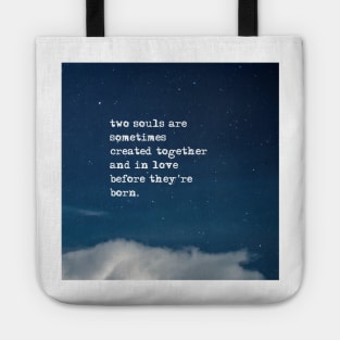 Two souls - Fitzgerald in the night sky Tote