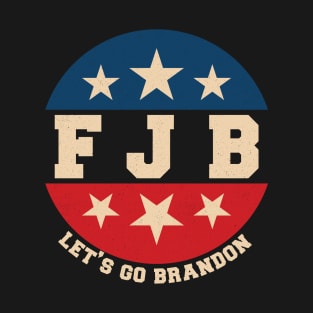 let's go Brandon FJB American Flag Retro T-Shirt