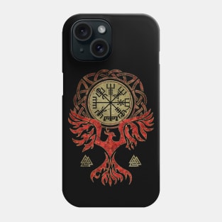 Vegvisir and Phoenix bird Phone Case