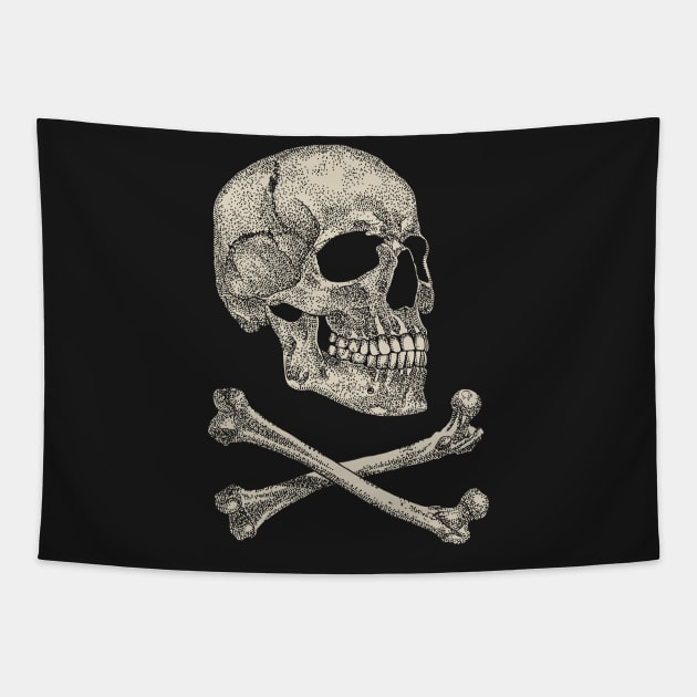 Crossbones Tapestry by eriksandisatresa