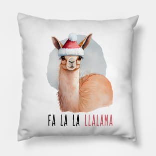 Fa La La La Llama Christmas Pillow