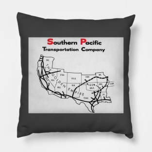 1981 Southern Pacific Route Map Pillow