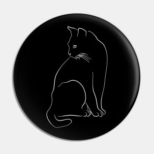 Cat Shadow Art Profile Cute Mom Love Kitten Pet Animal Paws Illustration Gift Pin