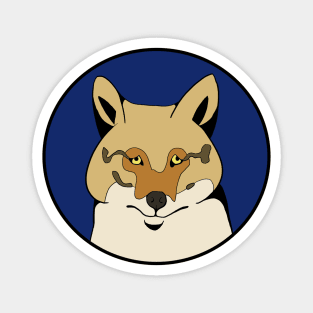 Funny Animal Graphic Design - Sad Fox Magnet