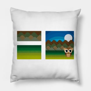 Forest with textures Pillow