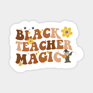 Black Teacher Magic Magnet