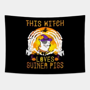 This Witch Loves Guinea Pigs Halloween (106) Tapestry