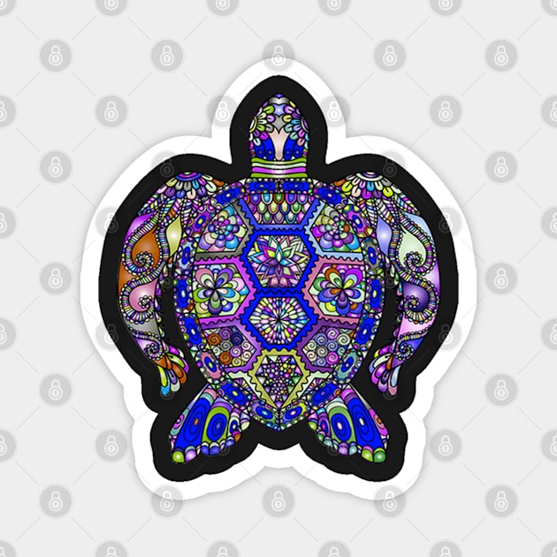 Turtle Sea Turtles Lotus Colorful Flower Design face masks, Phone Cases, Apparel & Gifts Magnet by tamdevo1