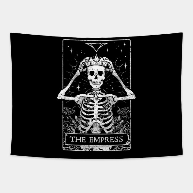 The Empress - Death Skull Evil Gift Tapestry by eduely