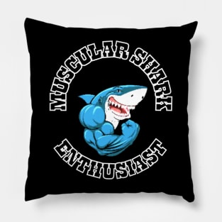 Muscular Shark Enthusiast Pillow