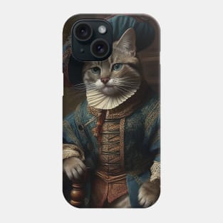 Victorian cat portrait 5 Phone Case