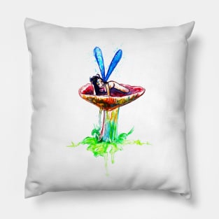 Mushroom Fairy Smiling Pillow