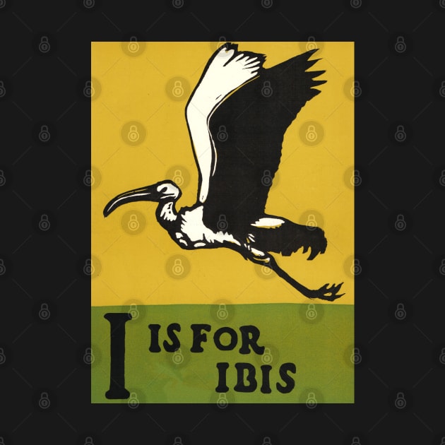 I is for Ibis ABC Designed and Cut on Wood by CB Falls by EphemeraKiosk