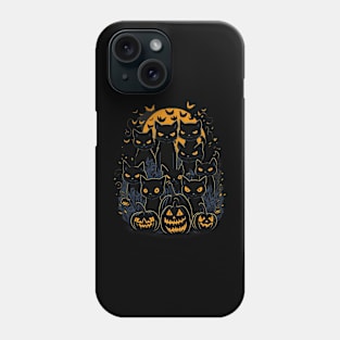 Cute Cat and Pumpkin Halloween Phone Case