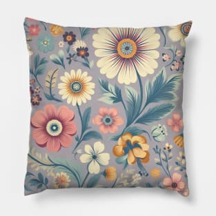 Purple Floral Pillow