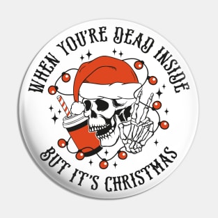 Skull Santa Hat Pin