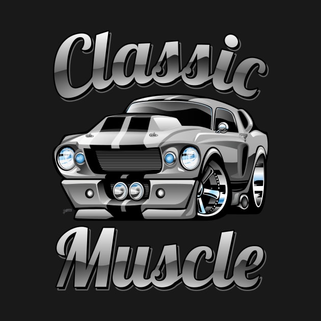 Classic Muscle Car Hot Rod Cartoon by hobrath