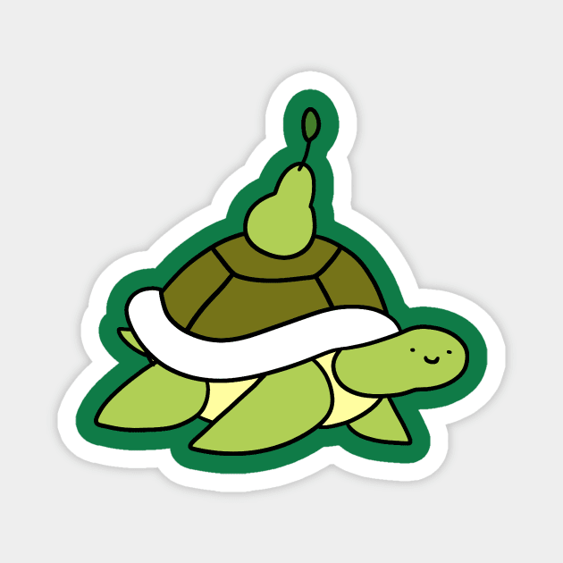 Pear Turtle Magnet by saradaboru