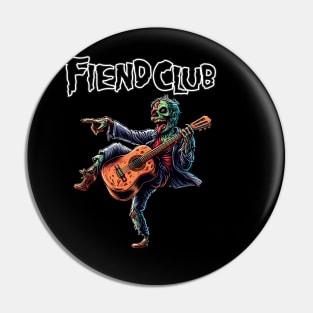 Fiend Club Zombie Playing a Guitar Pin