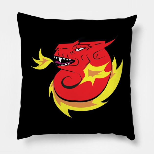 Flame Dragon Pillow by Dan_via_winter