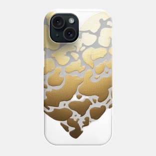 Heart Gold Shadow Silhouette Anime Style Collection No. 236 Phone Case